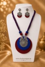 Crimson Indigo Round Pendant Set