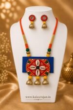 Indigo Orange Folk Floral Set
