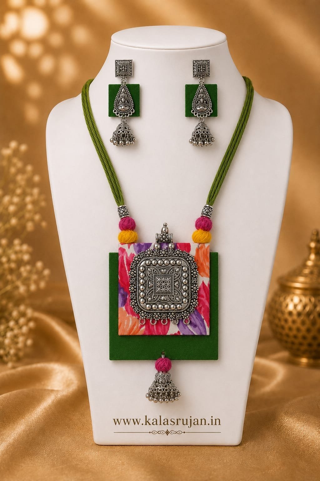 Spring Garden Square Pendant Set Spring Garden Square Pendant Set