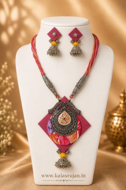 Rose Lotus Mandala Jhumka Set