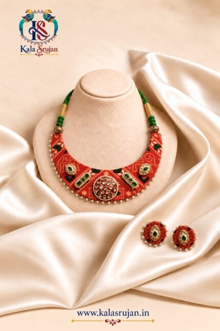 Maroon Kundan Bandhani Hasdi