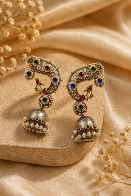 Royal Peacock Jhumka