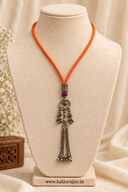 Boho Emerald Orange Necklace